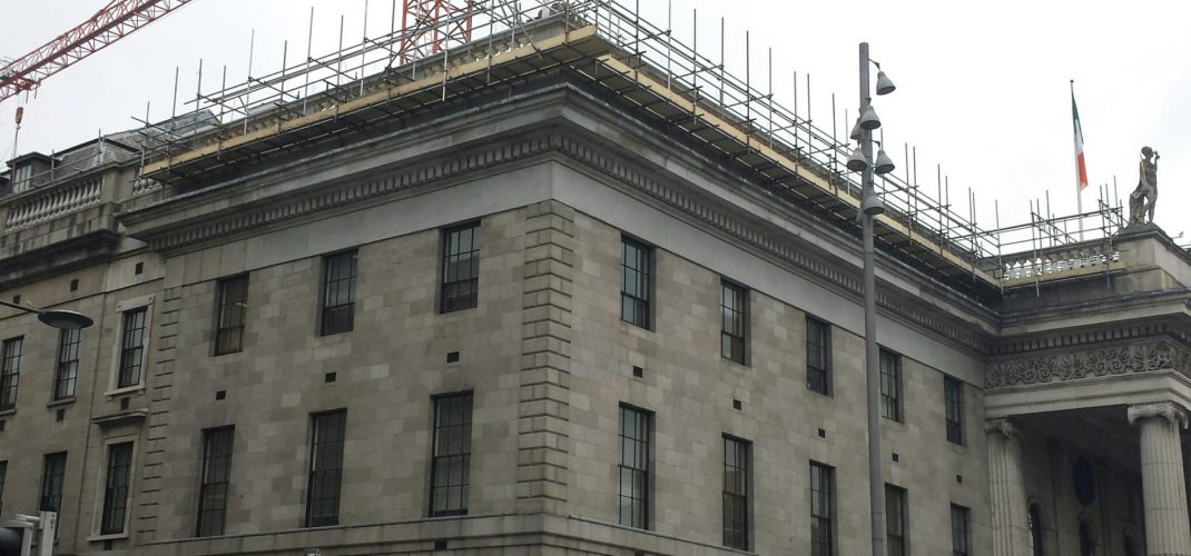 GPO Balustrade Replacement Commences over O'Connell Street111